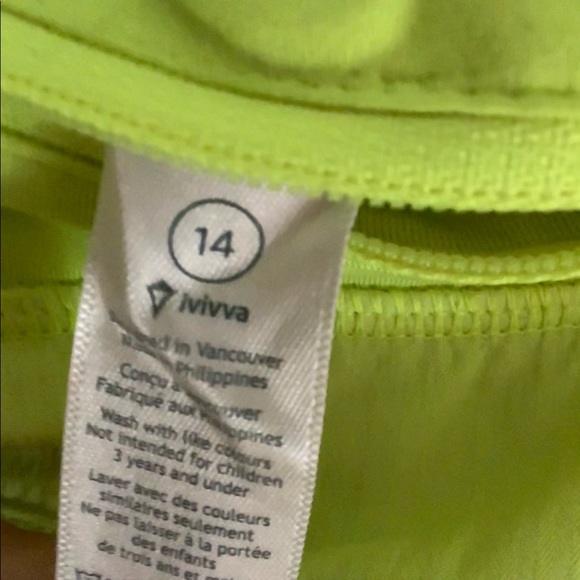 Ivivva neon yellow speed up shorts - Picture 6 of 6